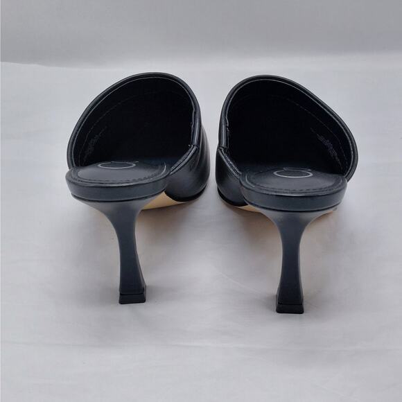 Calvin Klein Odina Dress Mules Women 6 Black Pointed Toe Heels Whimsigoth Witchy - Picture 6 of 10